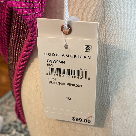 Good American Womens Metallic Cut-Out One-Piece Swimsuit - Picture 5 of 7